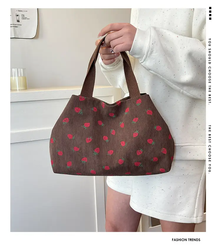 Brown Red Dot Shoulder Bag College Women — feature 2