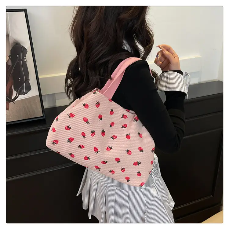 Brown Red Dot Shoulder Bag College Women — feature 21