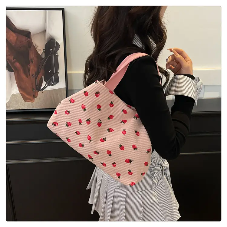 Brown Red Dot Shoulder Bag College Women — feature 22