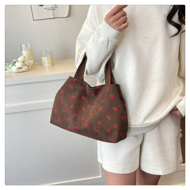Brown Red Dot Shoulder Bag College Women — feature 28