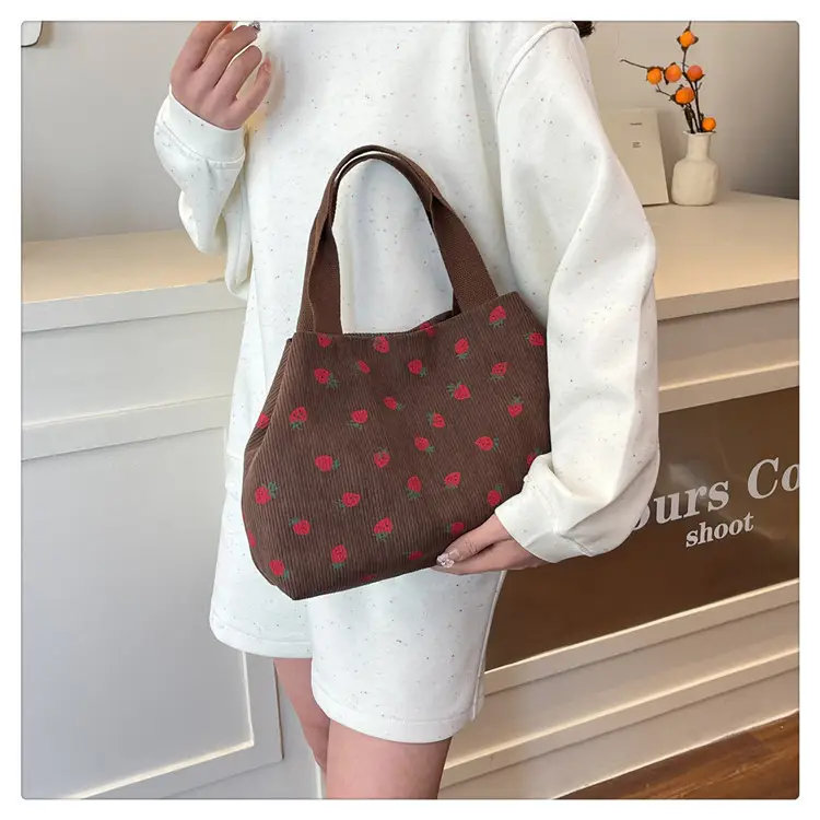 Brown Red Dot Shoulder Bag College Women — feature 30