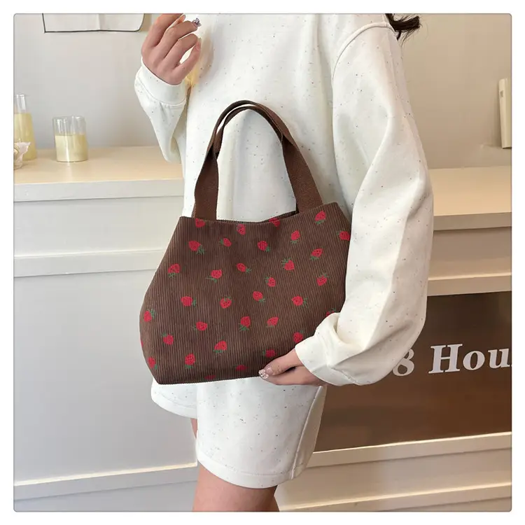 Brown Red Dot Shoulder Bag College Women — feature 31