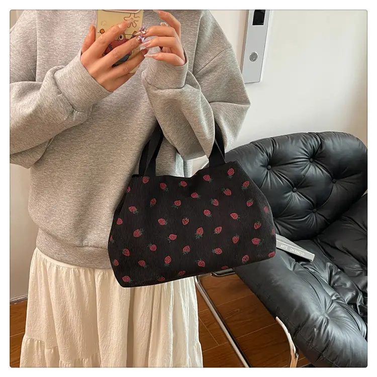 Brown Red Dot Shoulder Bag College Women — feature 35