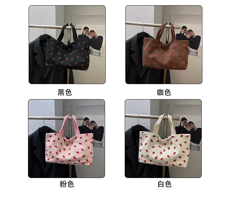 Brown Red Dot Shoulder Bag College Women — feature 4