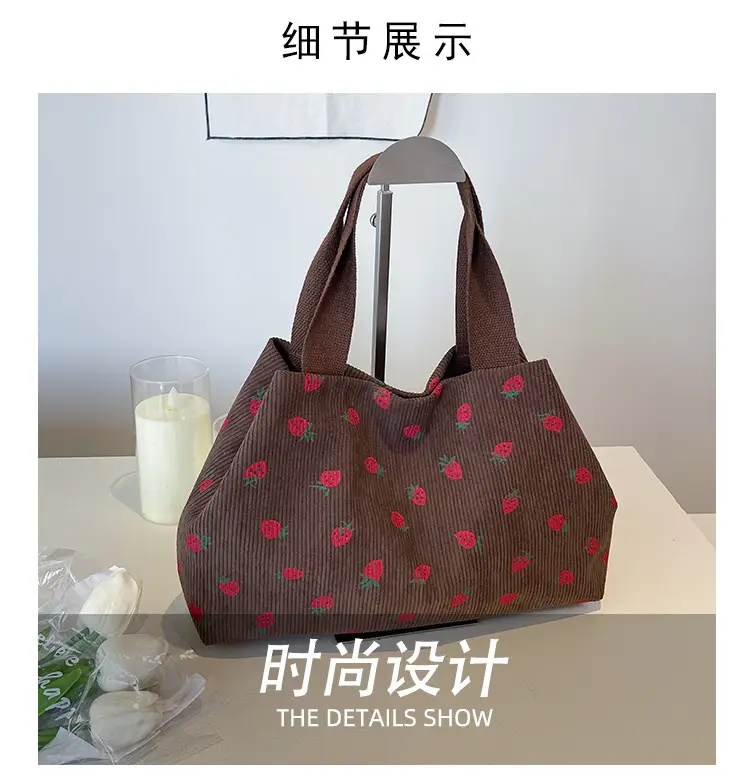 Brown Red Dot Shoulder Bag College Women — feature 5