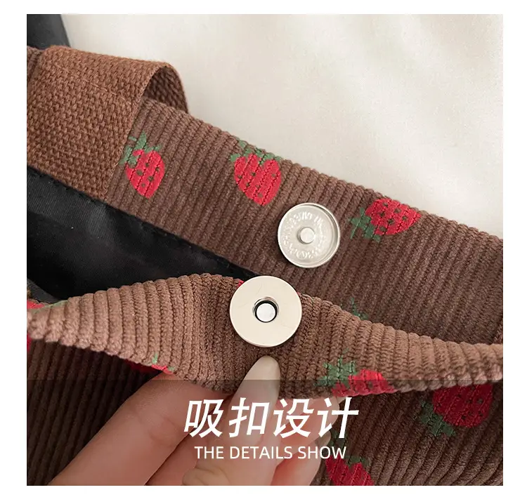 Brown Red Dot Shoulder Bag College Women — feature 7