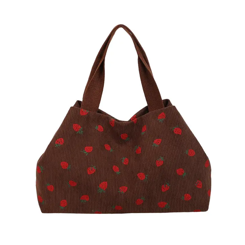Brown Red Dot Shoulder Bag College Women - Image 4