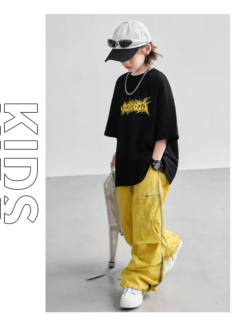 Boys T-shirt Black Yellow Graphic Summer 2025 — feature 14