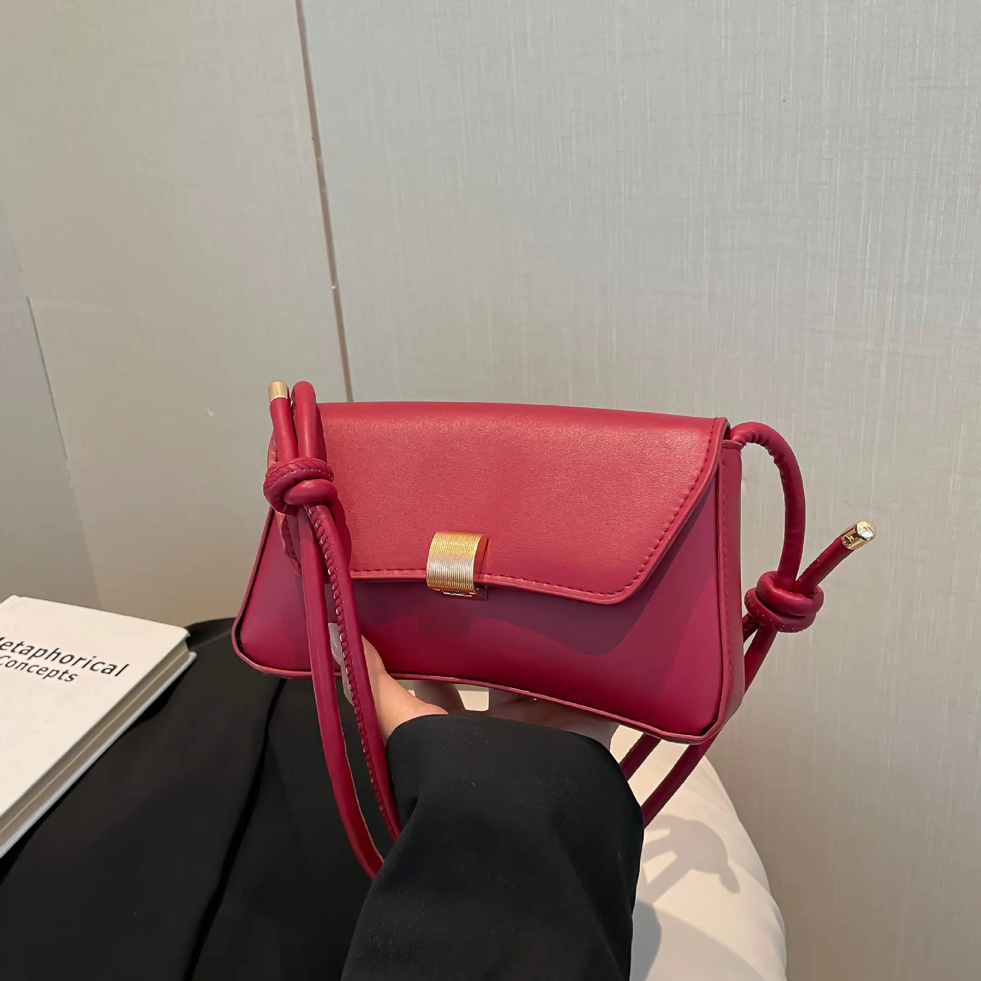 Red Leather Crossbody Bag for Women 2025 - Image 5