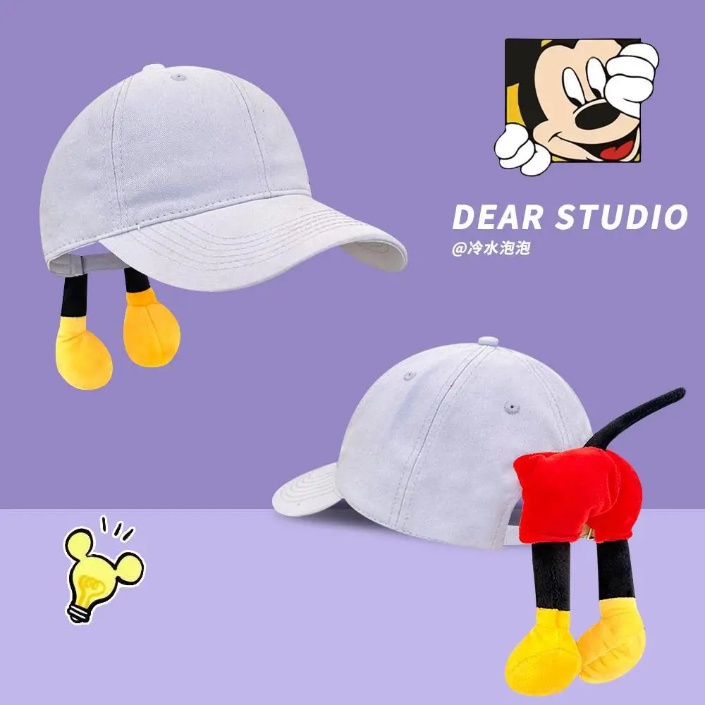 Mickey Mouse Cartoon Cap Women Sun Hat with Yellow Trousers - Image 12