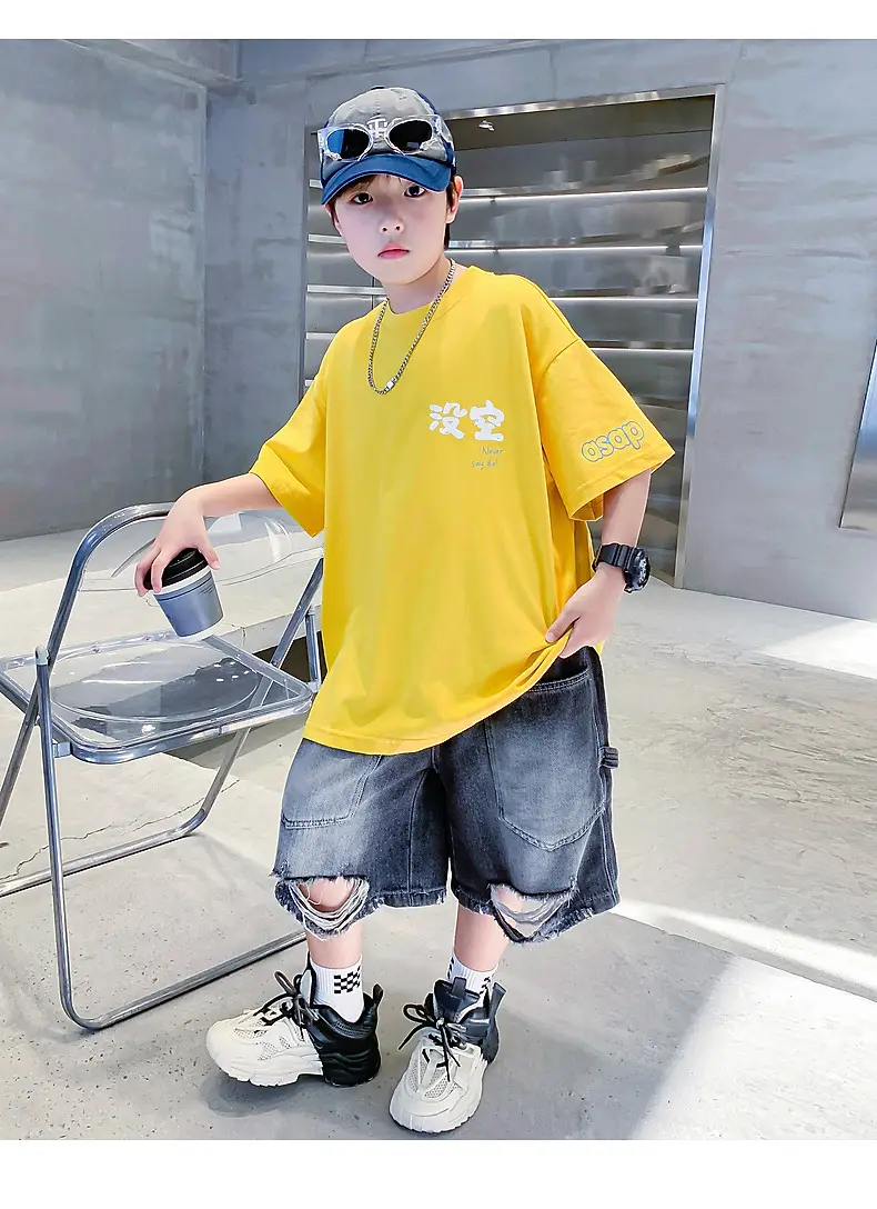 Boys Black Graphic T-Shirt 2025 New Arrival — feature 7