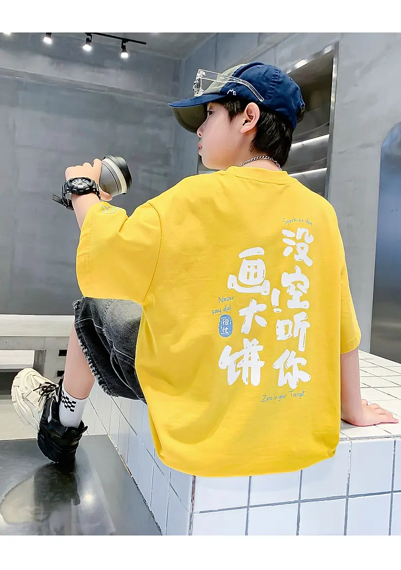 Boys Black Graphic T-Shirt 2025 New Arrival — feature 9
