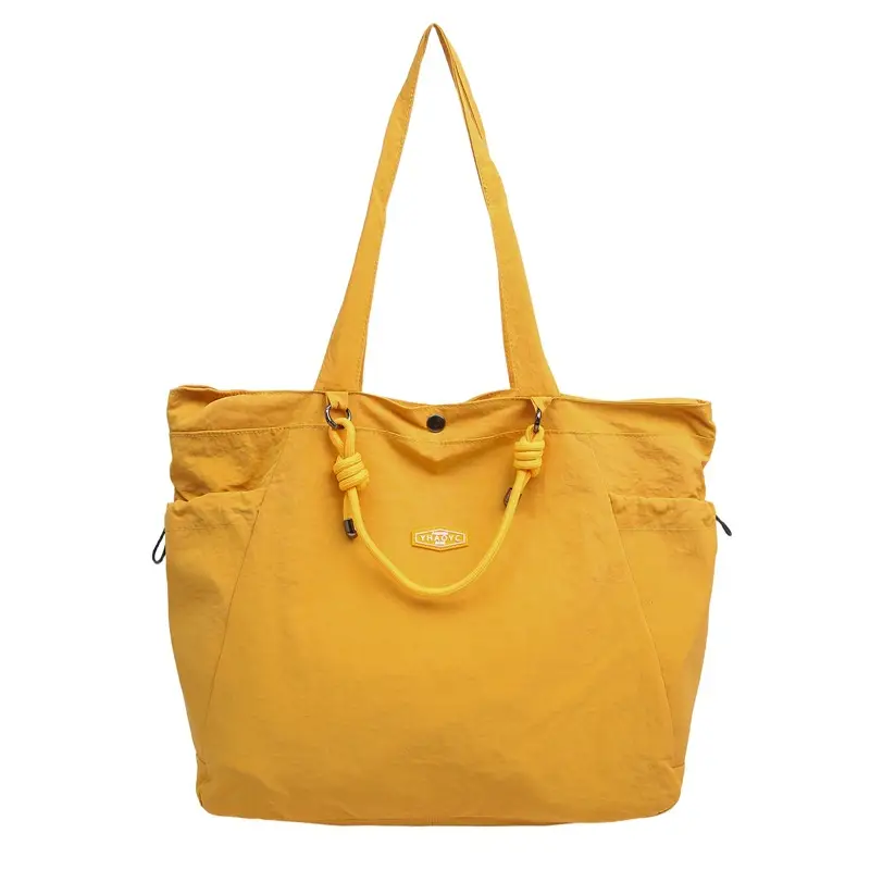 Women's Lightweight Nylon Tote Bag Large Capacity Beige — feature 45