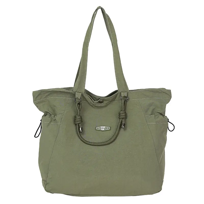 Women's Lightweight Nylon Tote Bag Large Capacity Beige — feature 49