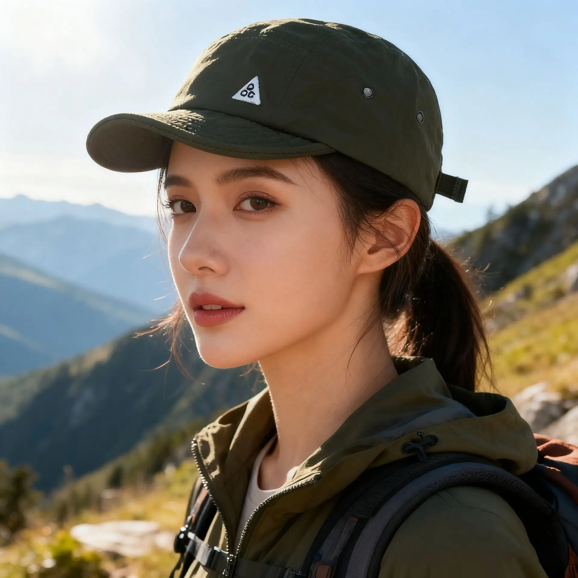 Olive Green Men's Flat Cap Sun Hat Quick Dry Outdoor Hiking - Image 6
