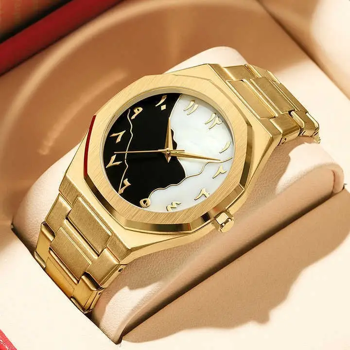 Gold Arabic Dial Waterproof Men's Watch — feature 4