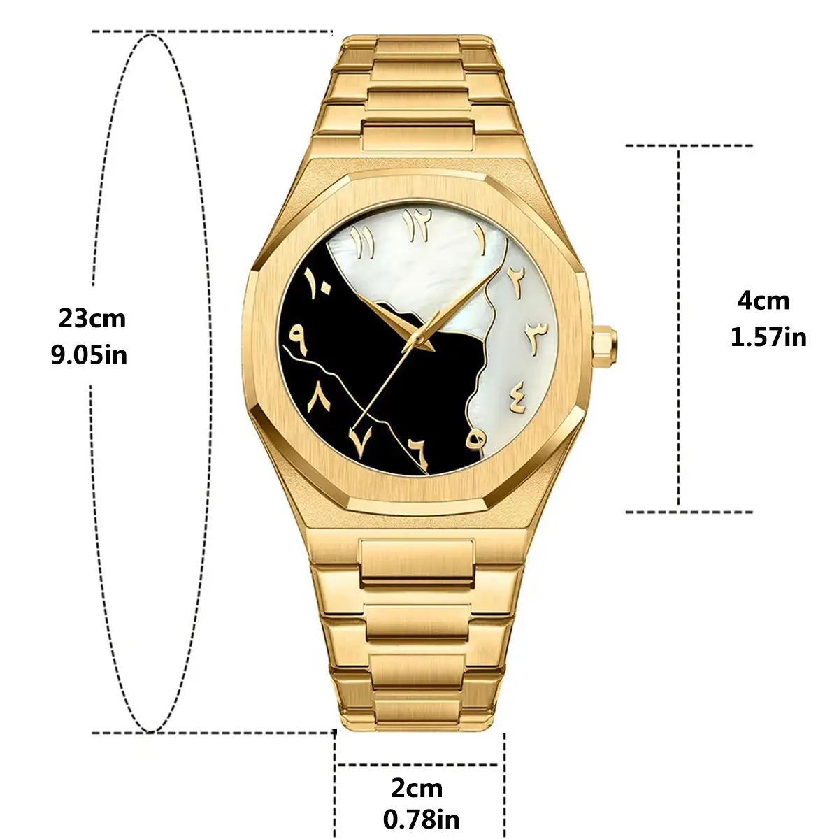 Gold Arabic Dial Waterproof Men's Watch — feature 5