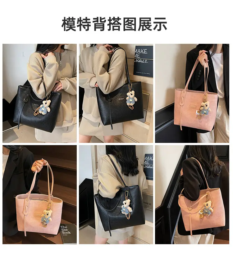 Retro Black Shoulder Bag for Women Large Capacity 2025 — feature 10