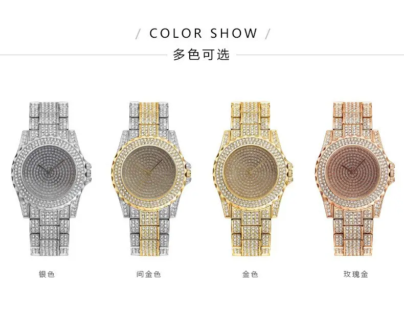High-End Gold Rhinestone Watch Set for Women — feature 2