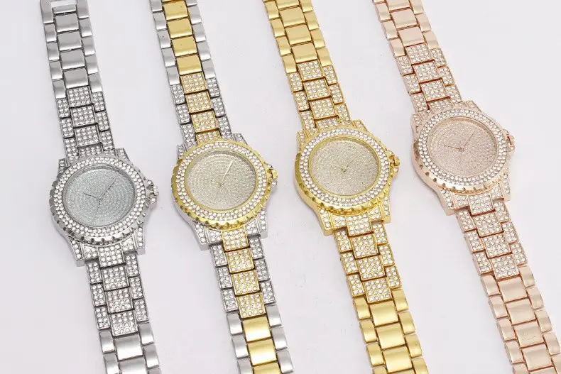 High-End Gold Rhinestone Watch Set for Women — feature 3