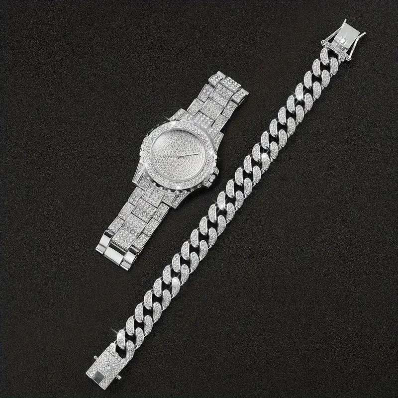 High-End Gold Rhinestone Watch Set for Women — feature 7