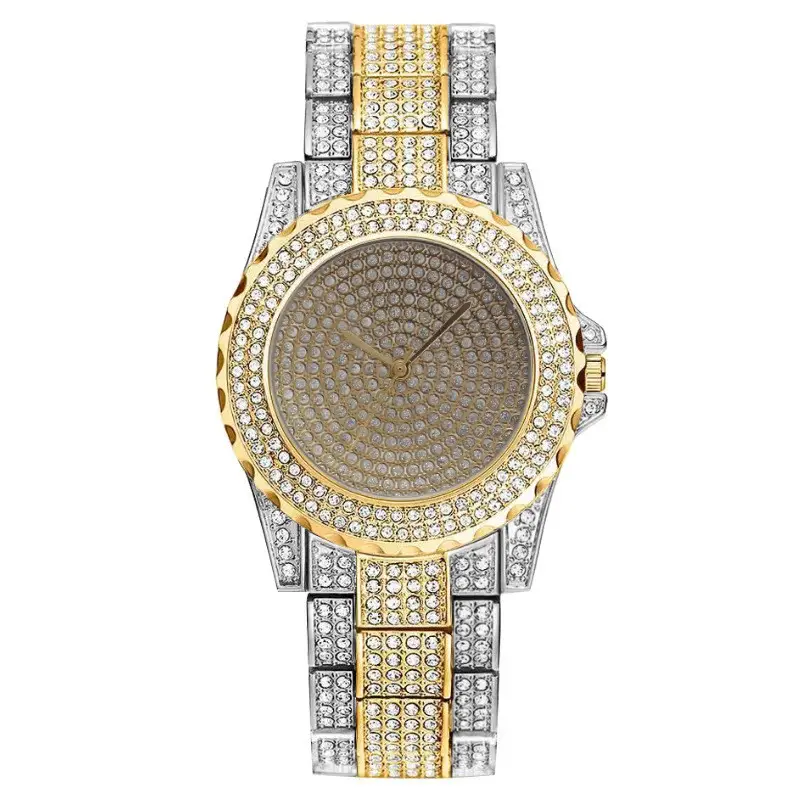 High-End Gold Rhinestone Watch Set for Women - Image 4