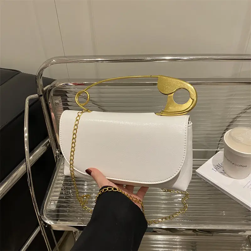 Portable Large Pin Bag PU Leather Women's Crossbody Bag