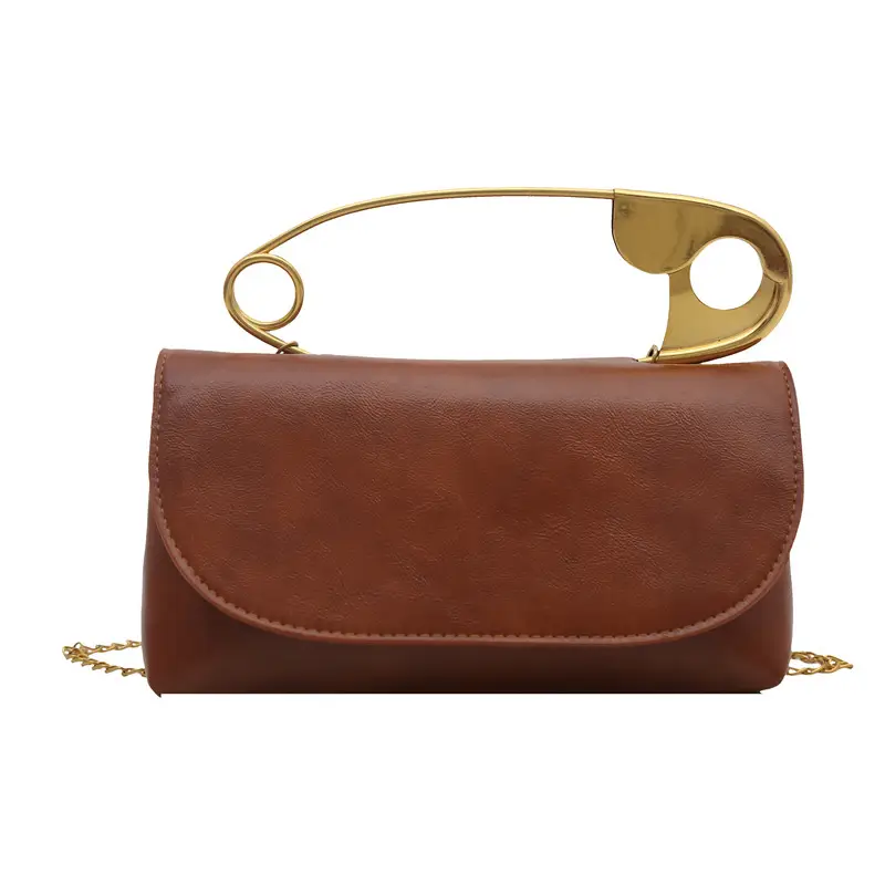 Portable Large Pin Bag PU Leather Women's Crossbody Bag