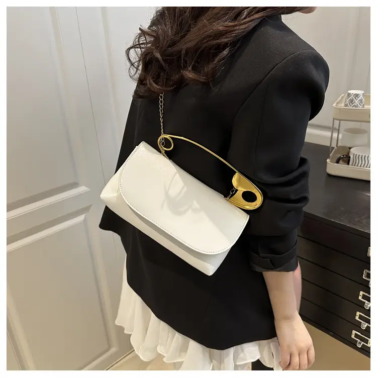 Portable Large Pin Bag PU Leather Women's Crossbody Bag — feature 11