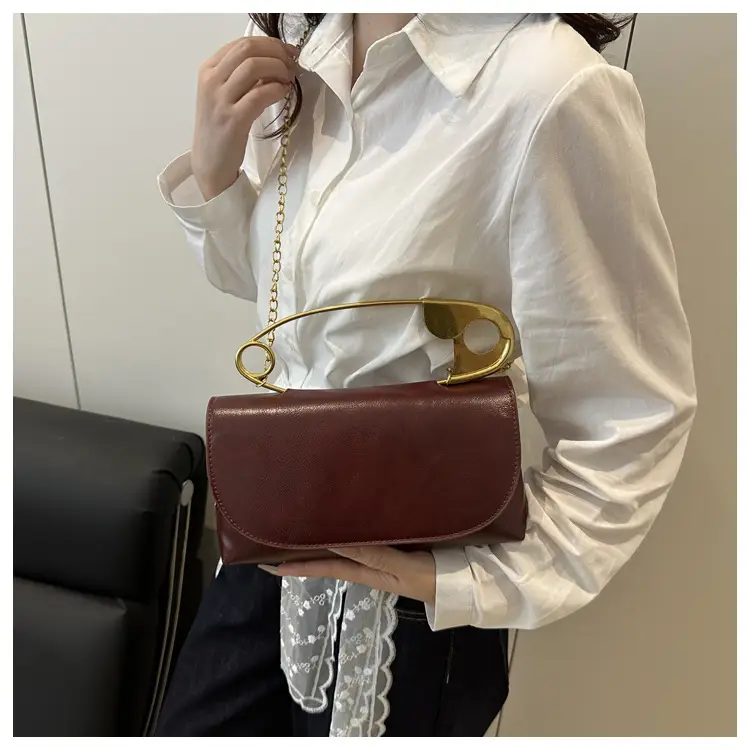 Portable Large Pin Bag PU Leather Women's Crossbody Bag — feature 13