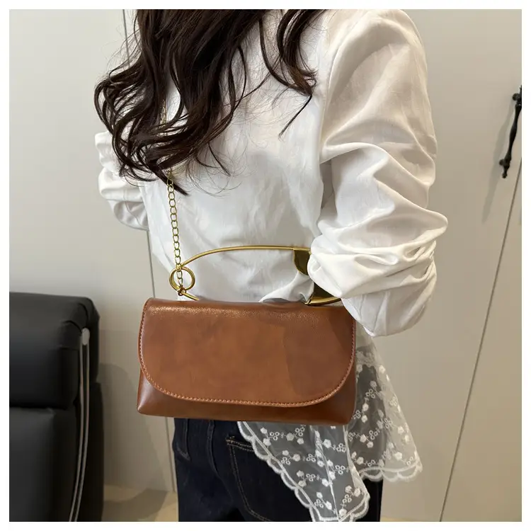 Portable Large Pin Bag PU Leather Women's Crossbody Bag — feature 17