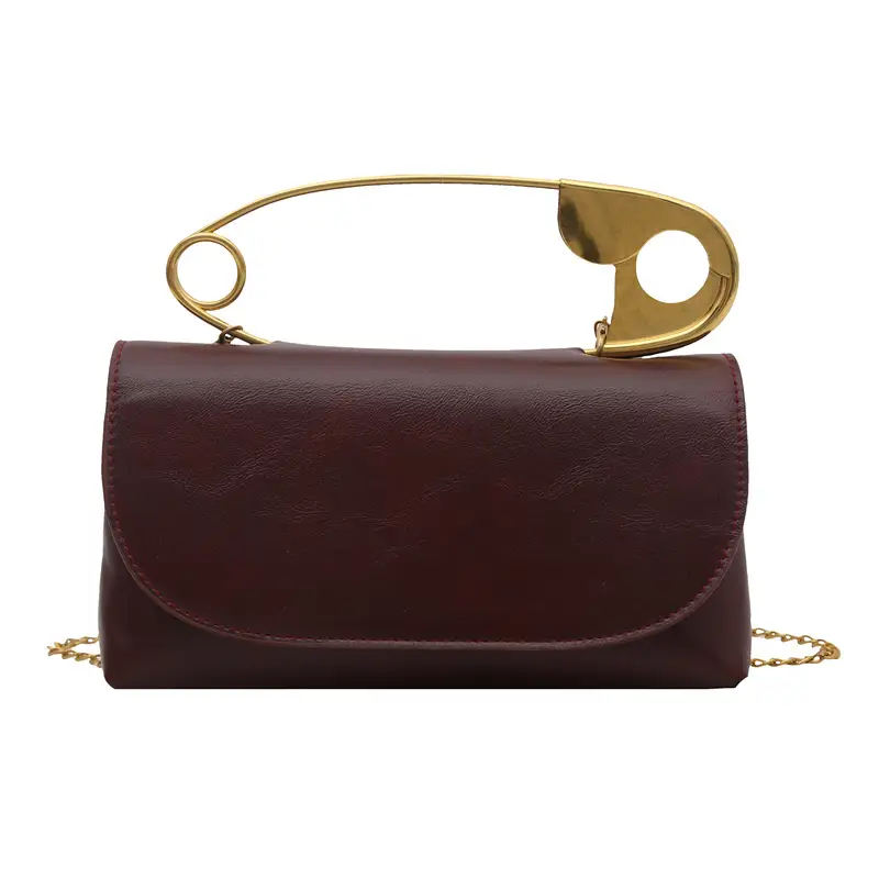 Portable Large Pin Bag PU Leather Women's Crossbody Bag