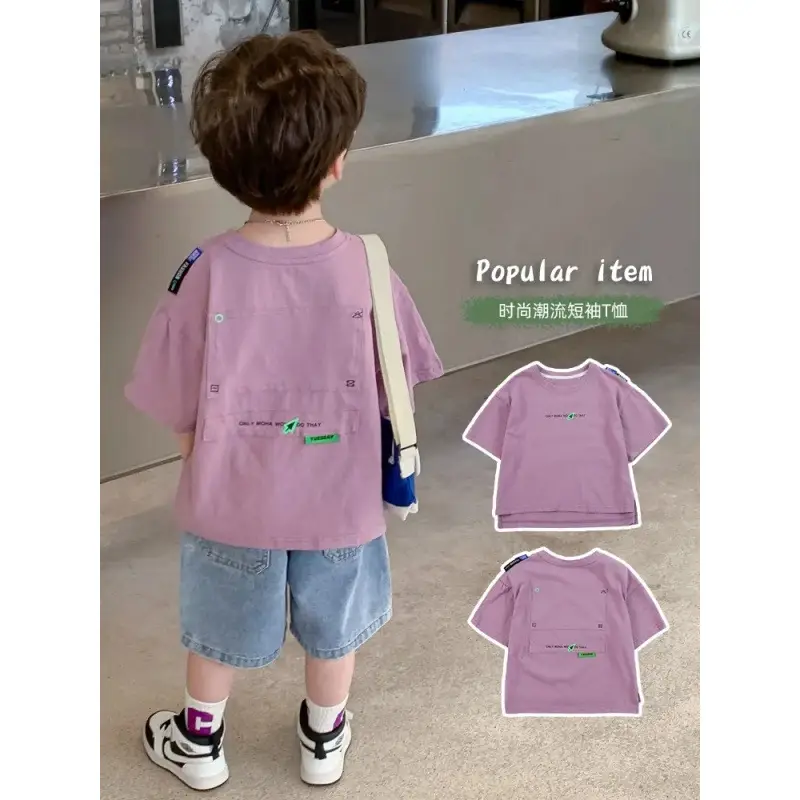 Kids Summer T-Shirt Short Sleeve Korean Style