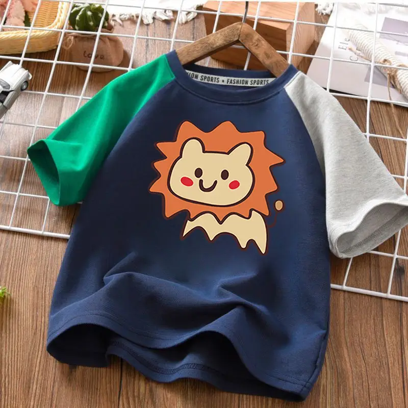 100% Cotton Cartoon T-Shirt for Boys Summer Wear - Image 3