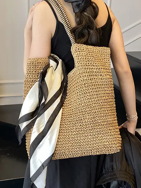 Women Straw Shoulder Bag Large Capacity 2025 - Image 7