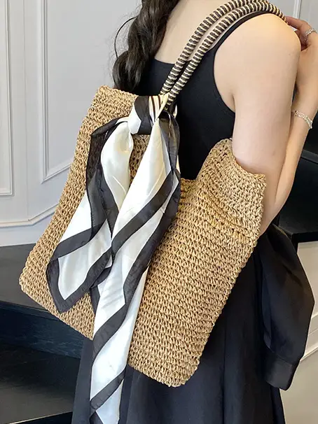 Women Straw Shoulder Bag Large Capacity 2025 - Image 8
