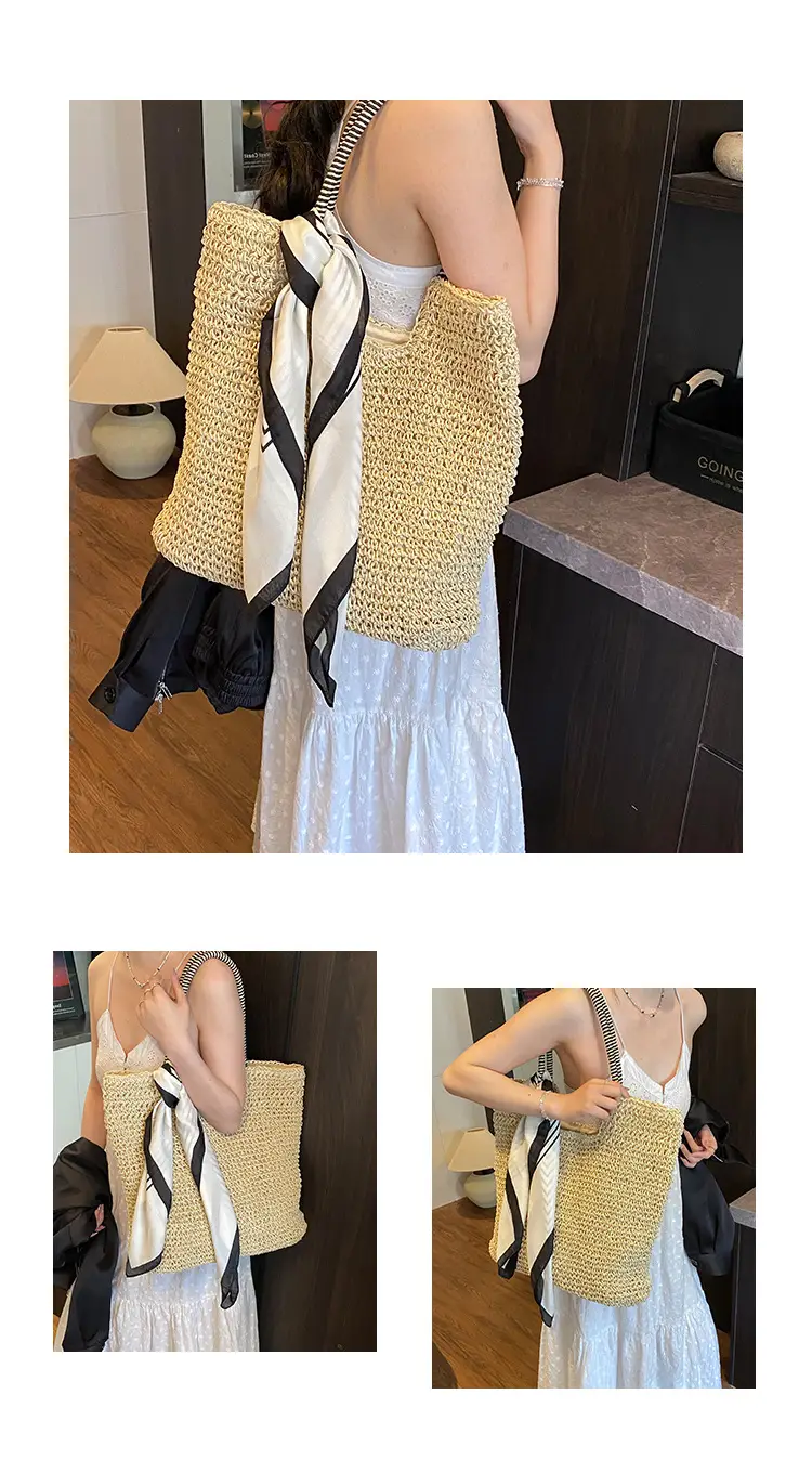 Women Straw Shoulder Bag Large Capacity 2025 — feature 11