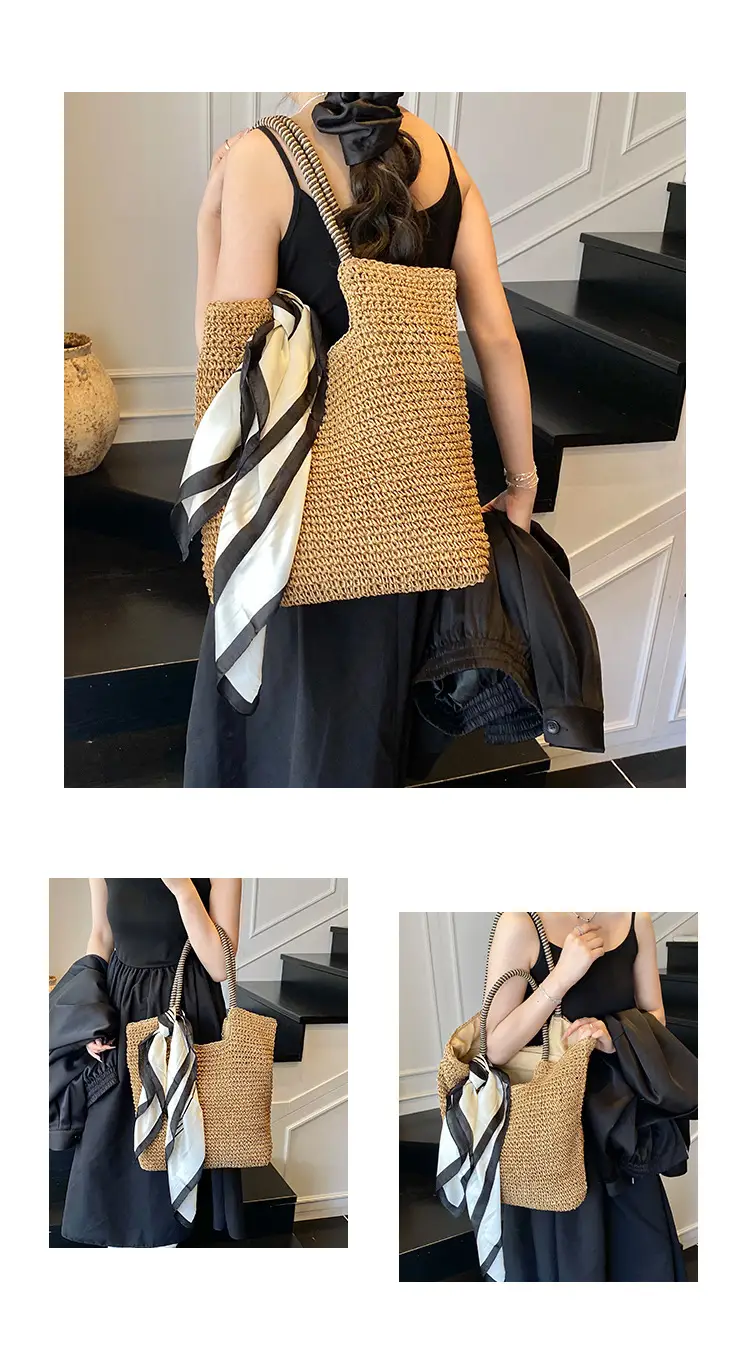 Women Straw Shoulder Bag Large Capacity 2025 — feature 12