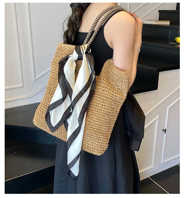 Women Straw Shoulder Bag Large Capacity 2025 — feature 4