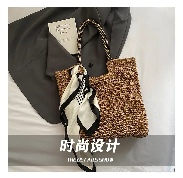 Women Straw Shoulder Bag Large Capacity 2025 — feature 8
