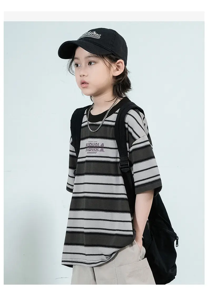 Boys Striped Cotton T-Shirt Summer 2025 — feature 10