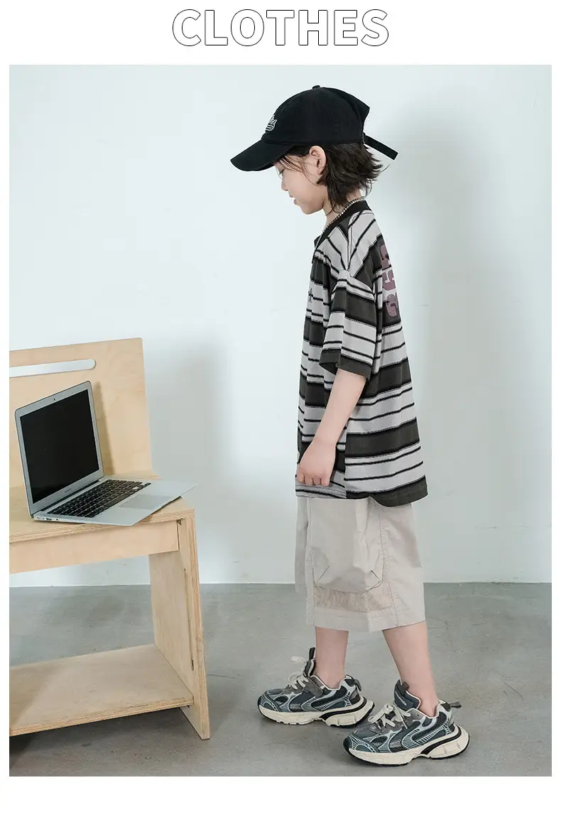 Boys Striped Cotton T-Shirt Summer 2025 — feature 12