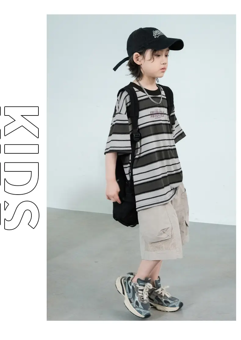Boys Striped Cotton T-Shirt Summer 2025 — feature 14