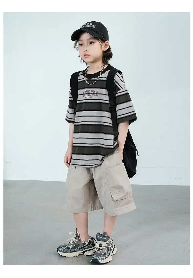 Boys Striped Cotton T-Shirt Summer 2025 — feature 15