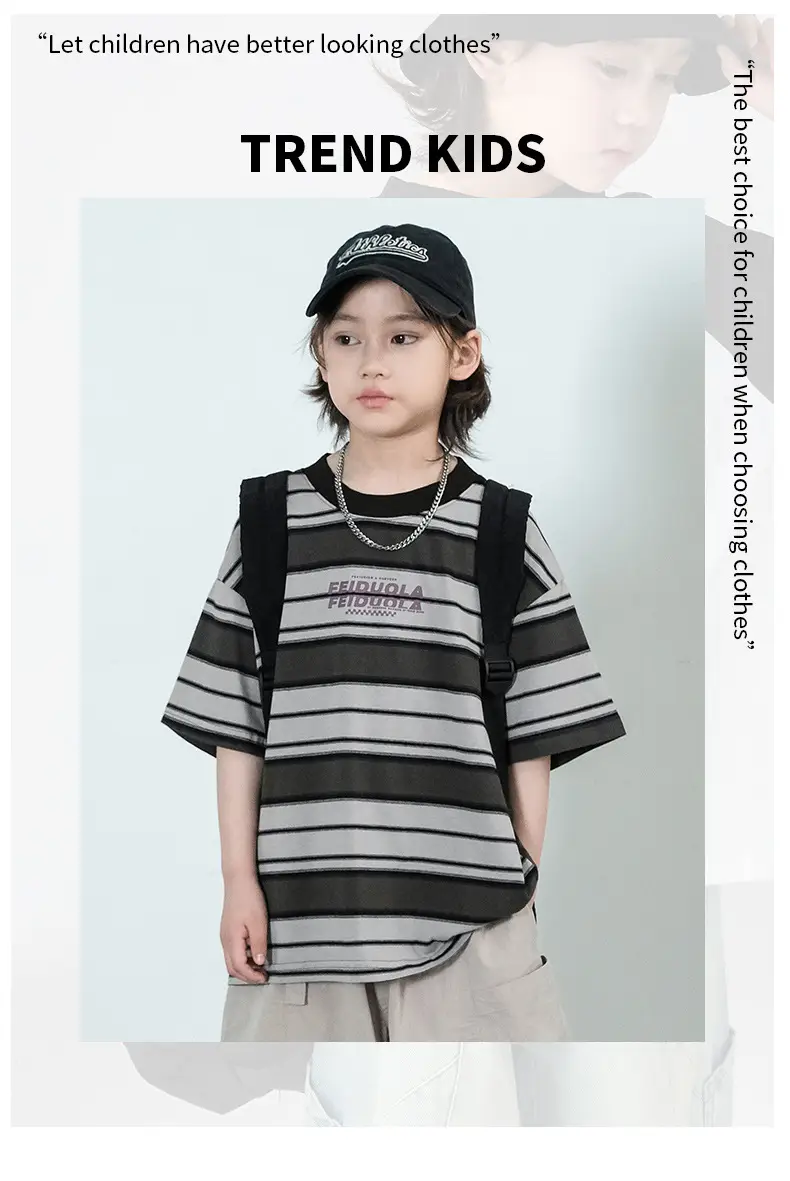 Boys Striped Cotton T-Shirt Summer 2025 — feature 2