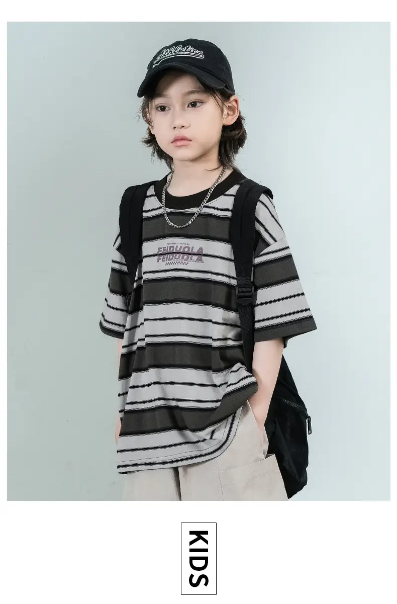 Boys Striped Cotton T-Shirt Summer 2025 — feature 8