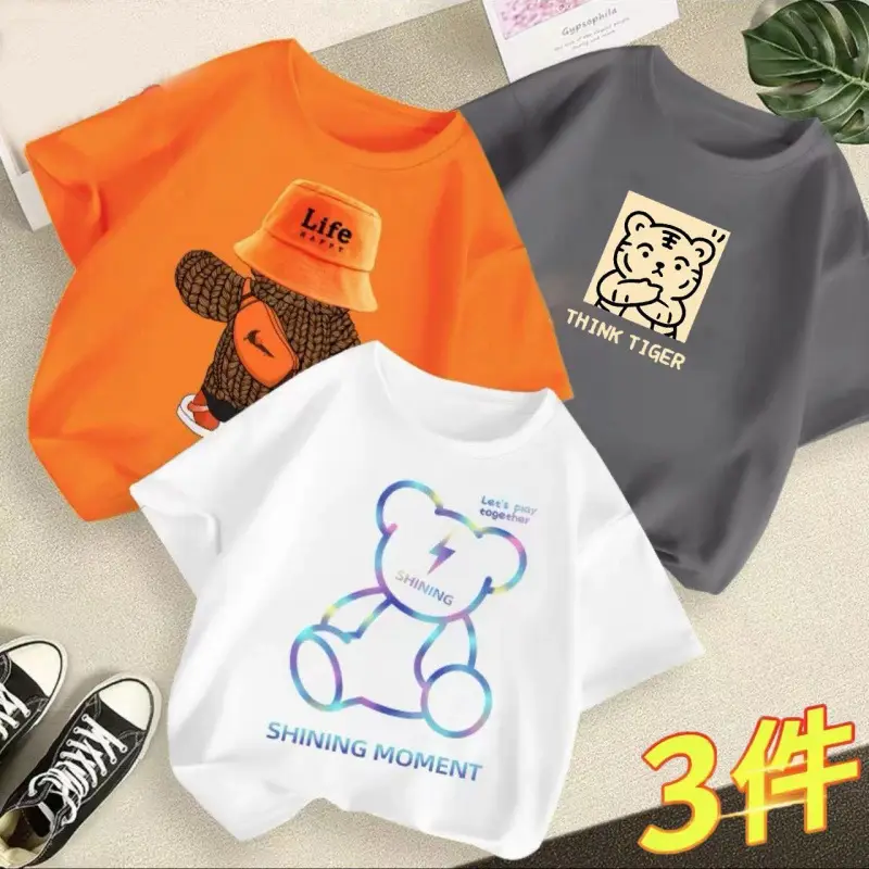 Boys Baby T-Shirt 2023 New Summer Kids 3Pcs