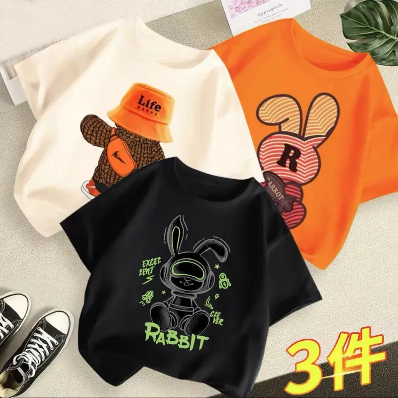 Boys Baby T-Shirt 2023 New Summer Kids 3Pcs