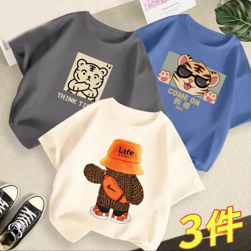 Boys Baby T-Shirt 2023 New Summer Kids 3Pcs