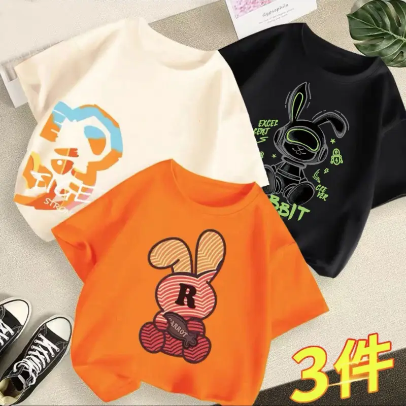 Boys Baby T-Shirt 2023 New Summer Kids 3Pcs